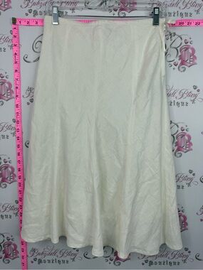 le chateau linen white skirt Cream A-Line Skirt